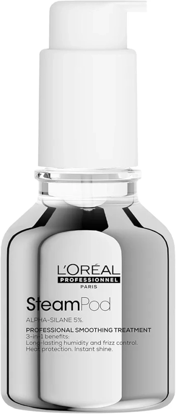 L'Oréal Professionnel, Soin Lissant Concentré SteamPod, Thermoprotecteur & Haute Résistance contre l'Humidité, Anti-Frisottis, Formule Anhydre Brevetée, Compatible avec Tout Lisseur, 50ml : Amazon.fr: Beauté et Parfum