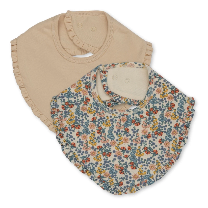 Konges Sløjd - Bavoirs bandana à volants Bibi Fleur - Set de 2 | Smallable