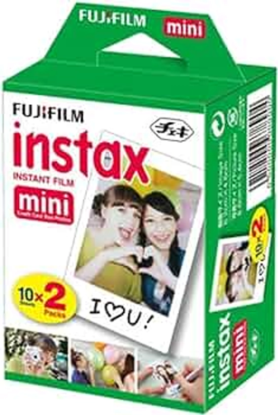 Fujifilm INSTAX Mini Instant Film 2 Pack = 20 Sheets (White) for Fujifilm Mini 8 & Mini 9 Cameras, Model:4332059078