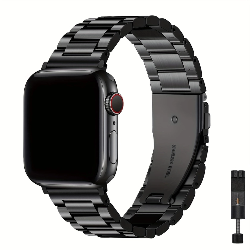 Compatibele Apple Watch Band 42 Mm 44 Mm 45 Mm 49 Mm 38 Mm 40 Mm 41 Mm, Roestvrijstalen IWatch-band Met Hoesje Voor Apple Watch-serie 8/7/6/5/4/3/2/1/SE/SE2/Ultra, 42 Mm 44 Mm 45 Mm
