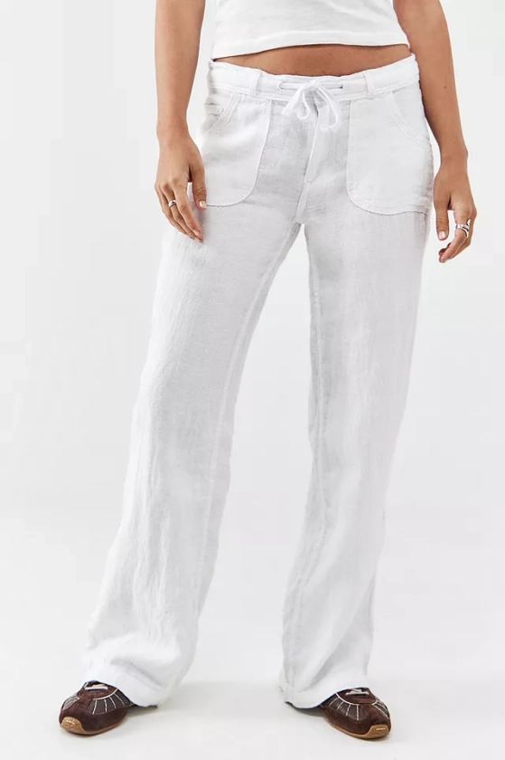 BDG White Five-Pocket Linen Pants