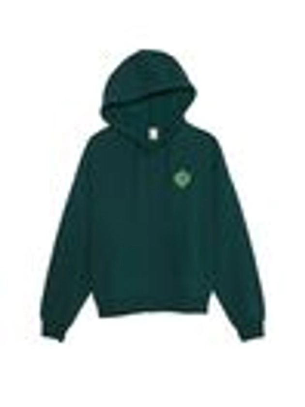 Deep Forest Green Zip Up Fleece Hoodie