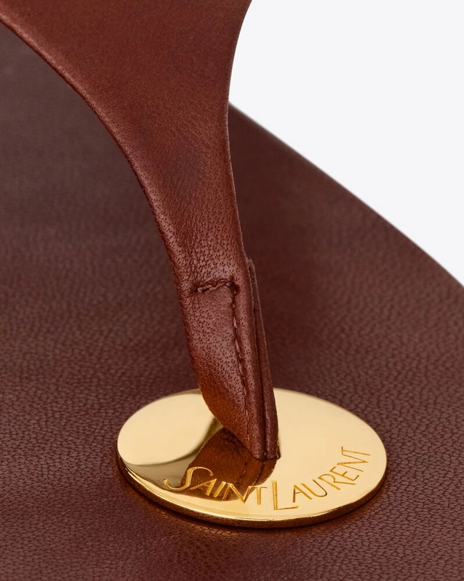 KOUROS slides in smooth leather | Saint Laurent | YSL.com