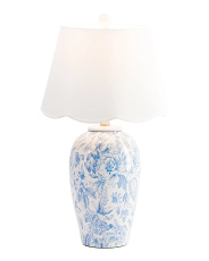 26in Floral Decal Ceramic Table Lamp | Home | T.J.Maxx