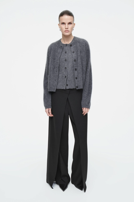 REGULAR WRAP-FRONT STRAIGHT-LEG TROUSERS