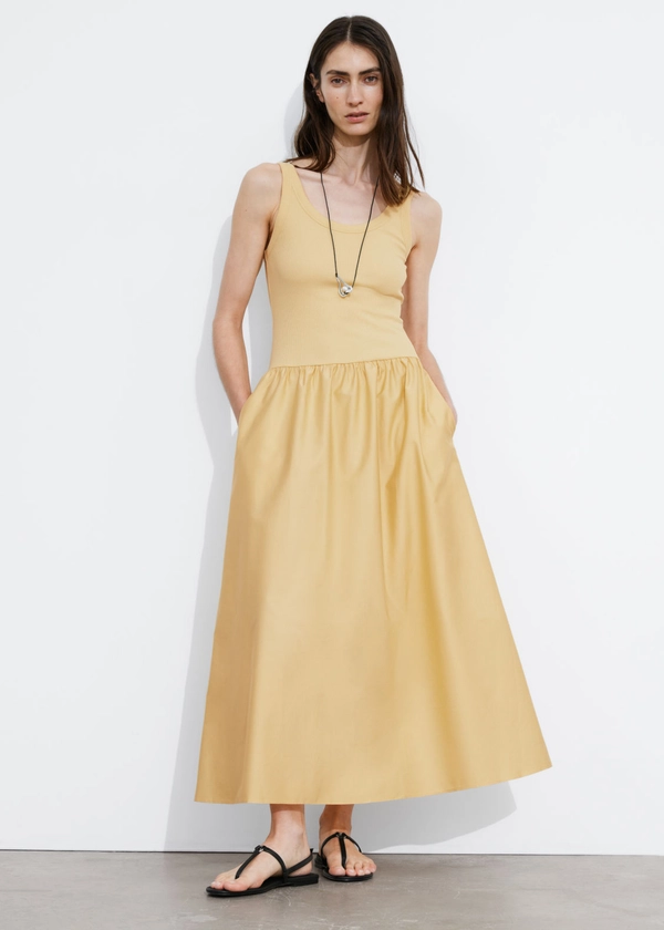Tank Midi Dress - Yellow - Midi dresses - & Other Stories US