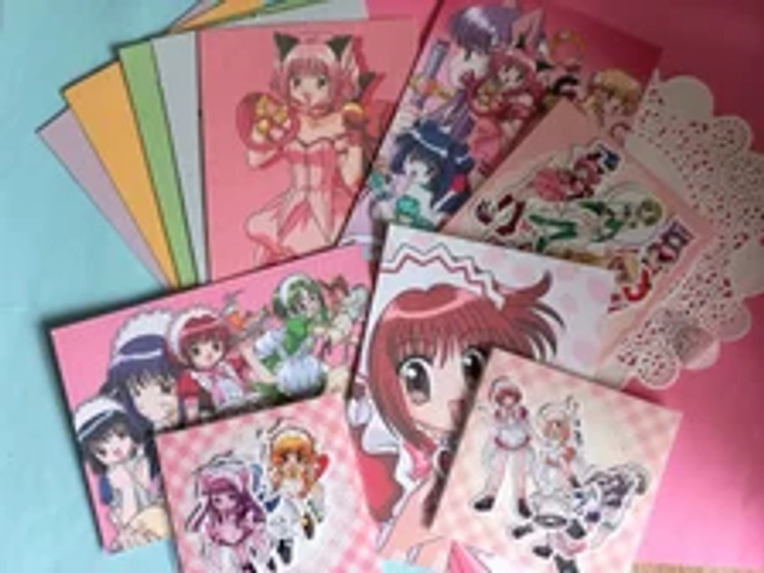 Ensemble de cartes postales autocollantes pour filles magiques Tokyo Mew Mew