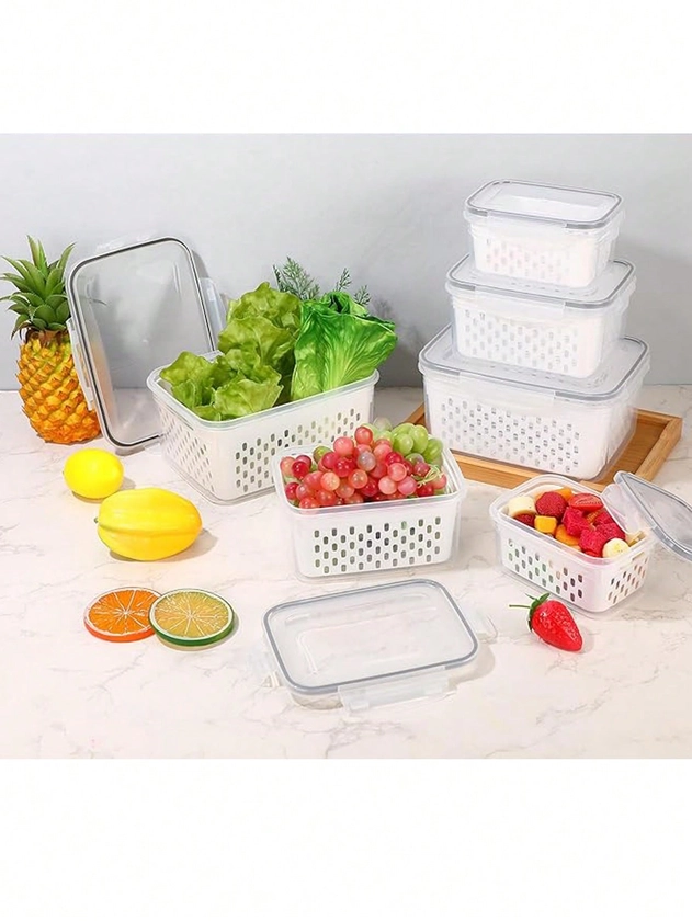 3pcs Food Storage Containers With Lids, Airtight Stackable Kitchen Bowls Set Meal Prep Containers Leak Proof Plastic Lunch Boxes- Freezer Microwave Safe