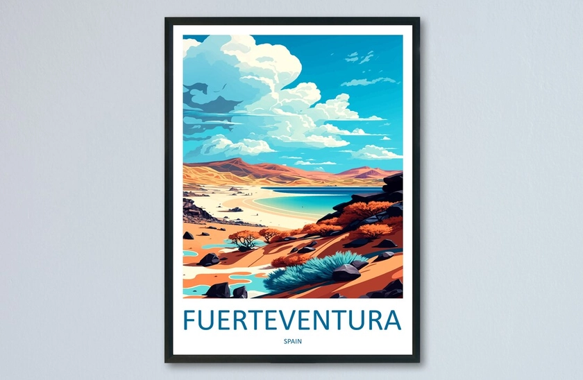 Fuerteventura Travel Print Wall Art Fuerteventura Wall Hanging - Etsy France