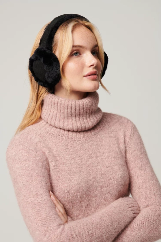 Australian Shearling-Lined Suede Earmuffs