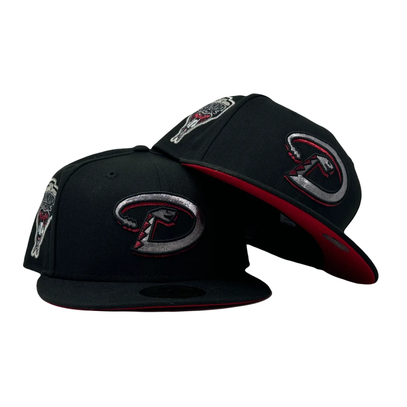 Arizona Diamondbacks 1998 Inaugural Season "Metallic Pack" Black 59Fifty New Era Fitted Hat