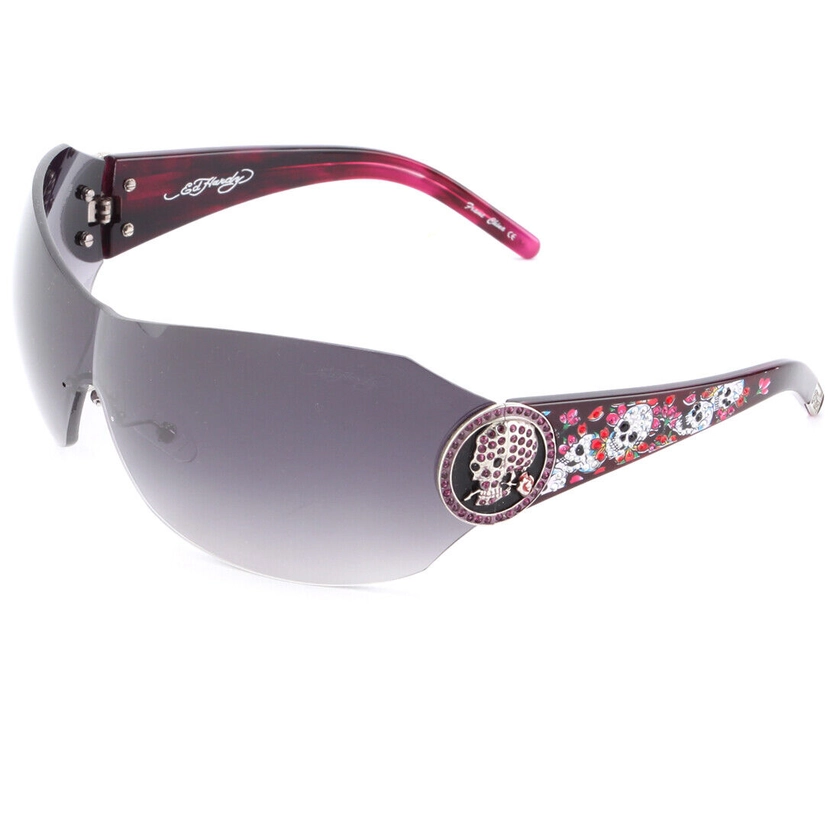Ed Hardy Sunglasses 042 Amethyst with Case and Box