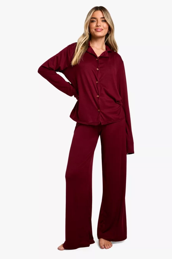 Soft Touch Long Sleeve Shirt and Trouser Pyjama Set