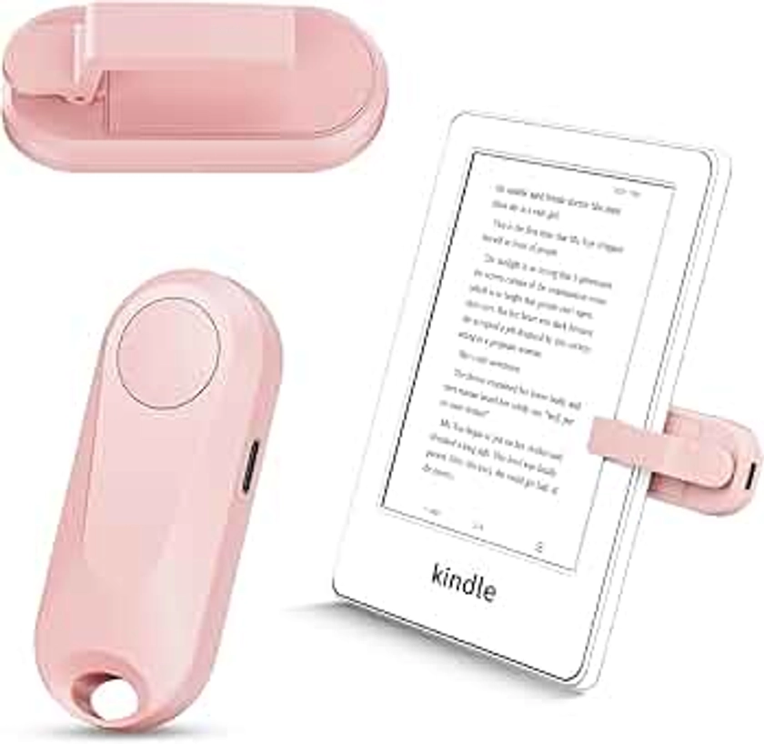 RF Remote Control Page Turner for Kindle Paperwhite Oasis eReaders Kobo,Camera Video Recording Remote Triggers, Page Turner for ipad Tablets Reading Novels Comics (Pink)