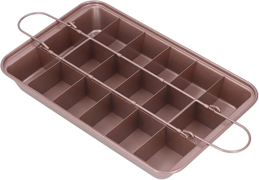 Brownie Baking Tray Square Cupcake Brownie Pan Donut Cake Mold with Non Stick Coating for Home Kitchen Dessert Shop