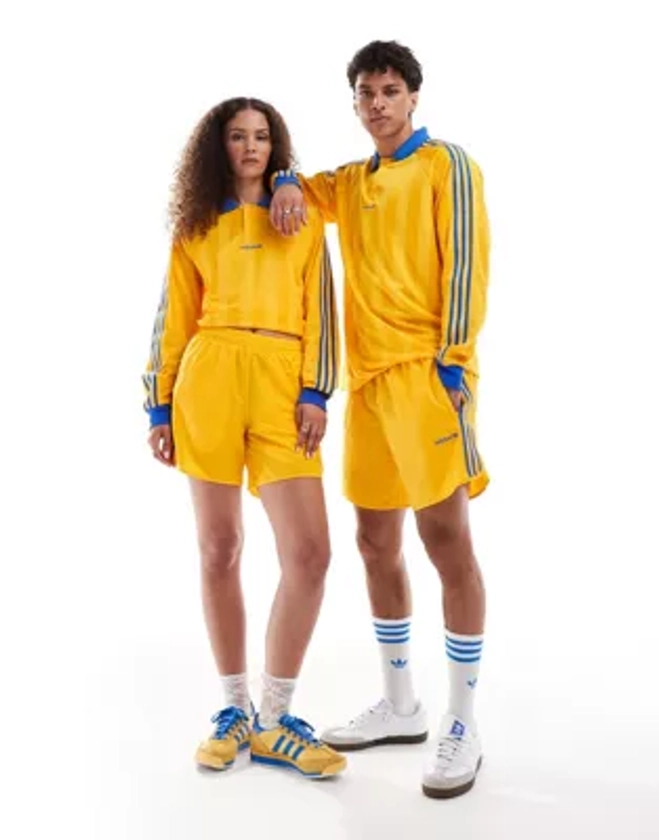 adidas Originals unisex shorts in yellow | ASOS