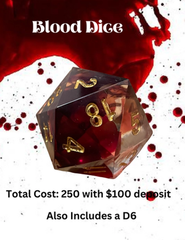 Custom Blood Dice - Larger D20 | My Site