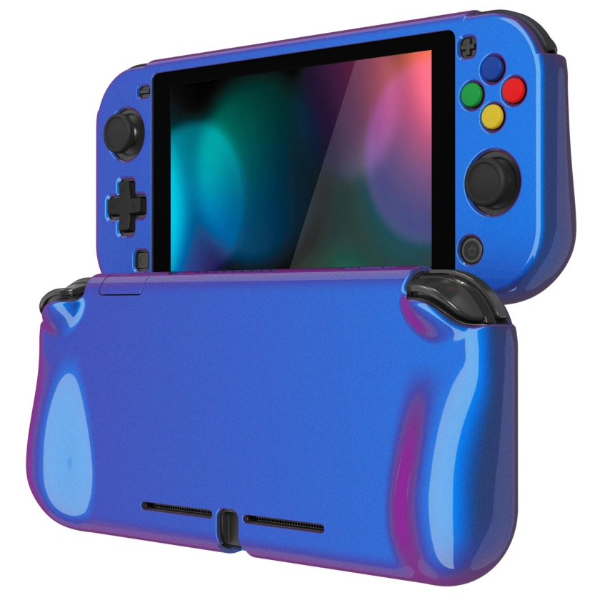 PlayVital Nintendo Switch Lite Protective Case - ZealProtect - Chameleon Purple Blue