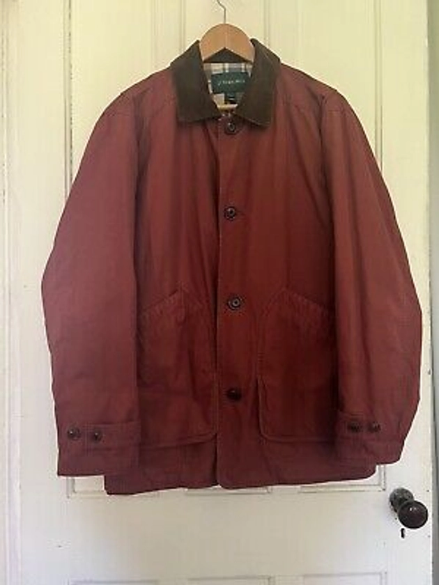 JCREW Always Men’s M Red Chore Field Jacket With Plaid Lining, Corduroy Collar | eBay