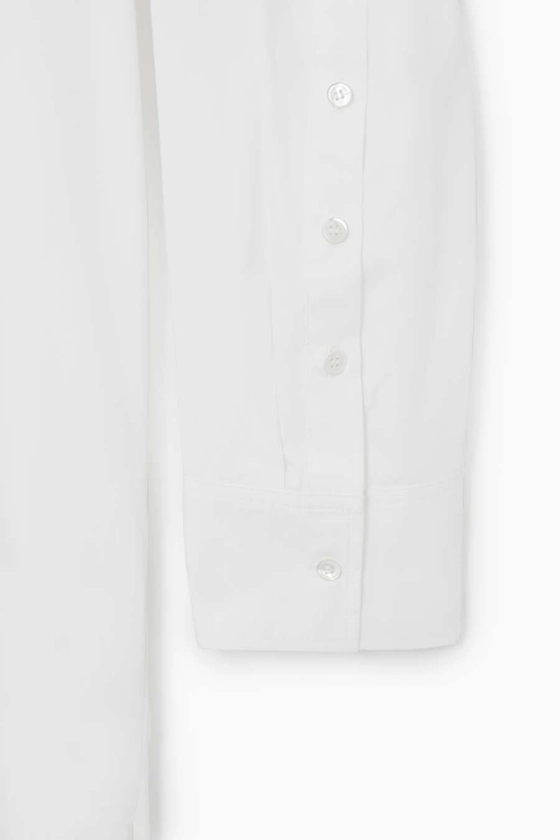 COLLARED MIDI SHIRT DRESS - WHITE - COS