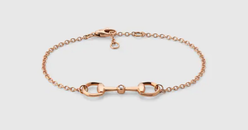 Gucci Bracelet chaîne en diamant à motif Mors 18 carats