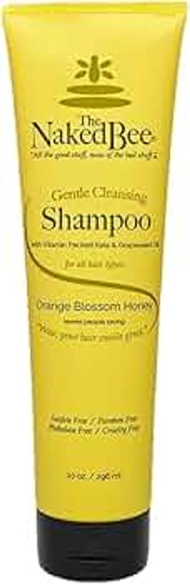 The Naked Bee Orange Blossom Honey Gentle Cleansing & Deep Exfoliating Hair Shampoo 10oz - Clarifying Shampoo with Scalp Exfoliator for Build-Up Removal - Refreshing & Gentle Shampoo