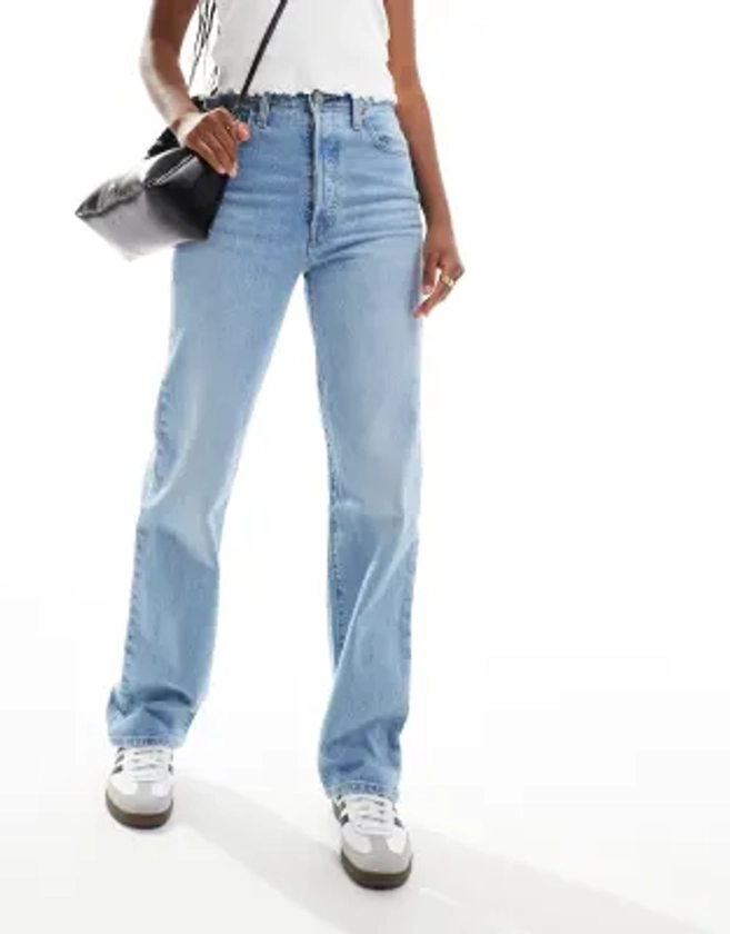 Levi's ribcage full length in jeans light blue | ASOS