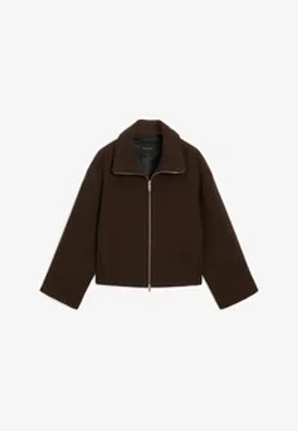 Massimo Dutti WITH SEAM DETAIL - Veste légère - dark brown/marron foncé - ZALANDO.FR