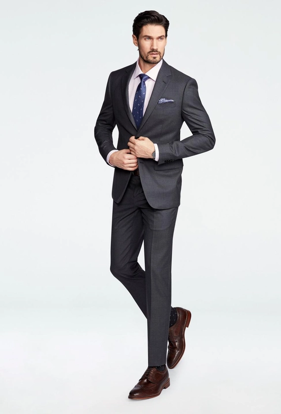 Custom Suits Made For You - Harrogate Charcoal Suit | INDOCHINO