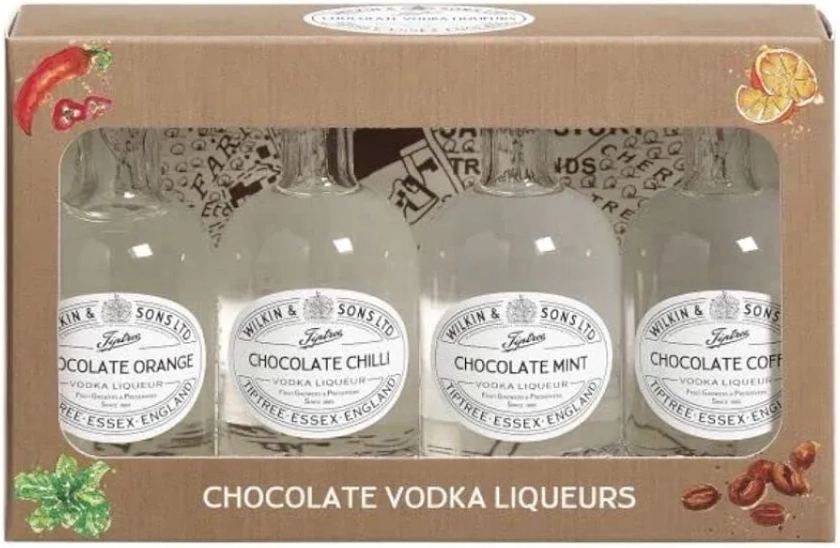 Tiptree - Miniature Chocolate Vodka Liqueur Box - 25% ABV, 4 x 5cl