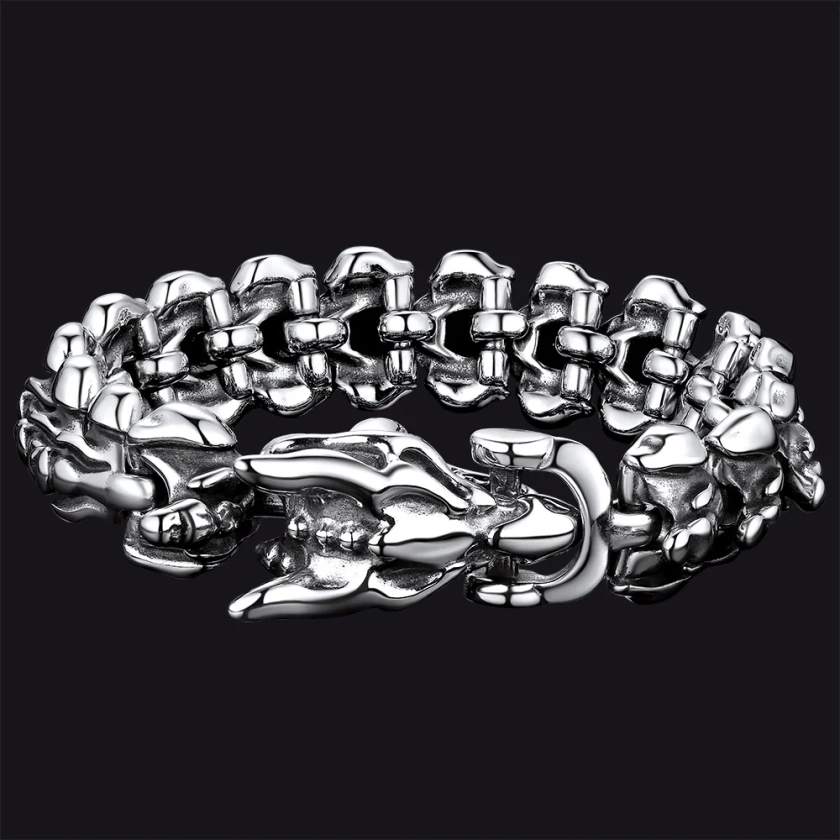 Viking Dragon Head Bracelet Punk Bracelet