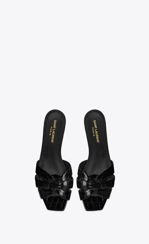 TRIBUTE mules in crocodile embossed leather | Saint Laurent | YSL.com