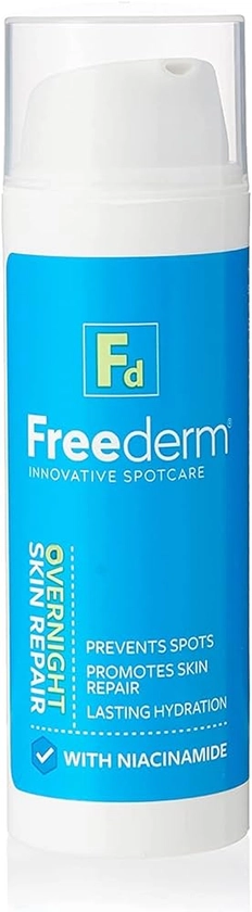 FREEDERM Overnight Skin Repair for Spot Prone Skin, Visibly Reduces Spots and Redness, With Niacinamide and Vitamin B3, Clear, 50 ml