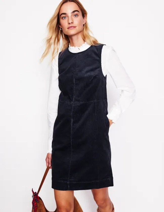 Pia Cord Shift Dress - Navy | Boden US