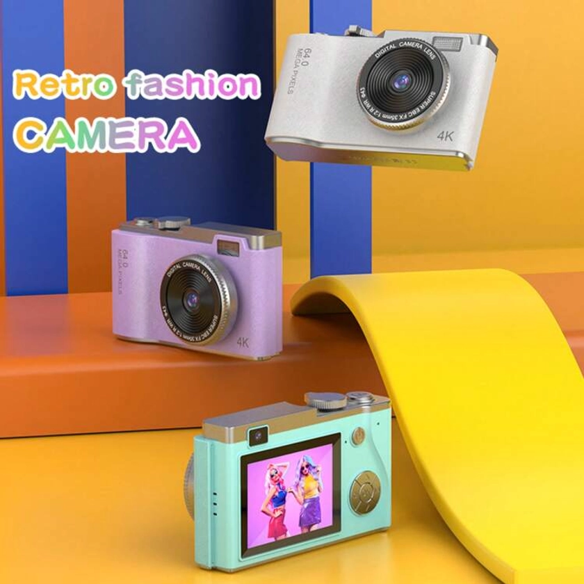 Appareil photo numérique rechargeable pour enfants de 6,1 yard, mise au point automatique, design compact, pour débutants en photographie et selfie