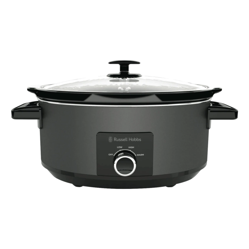 Russell Hobbs RHSC7 7L Slow Cooker - Matte Black at The Good Guys