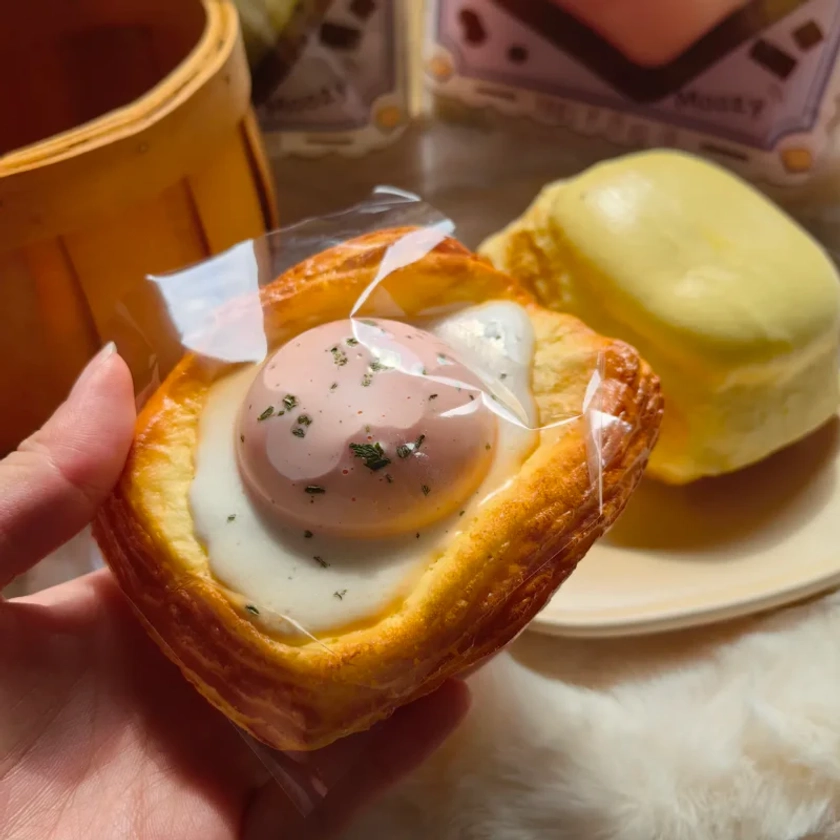 Handmade Omelette cheese toast taba squishy（Slow rising）