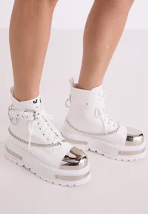 Koi Footwear BORIN HARDWARE PLATFORM BOOTS - Bottines à plateau - white/blanc - ZALANDO.FR