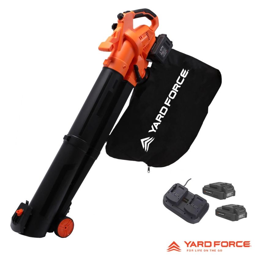 Yard Force 40V Blower Vaccum + 2 x 20V (4Ah) Battery & Tw...