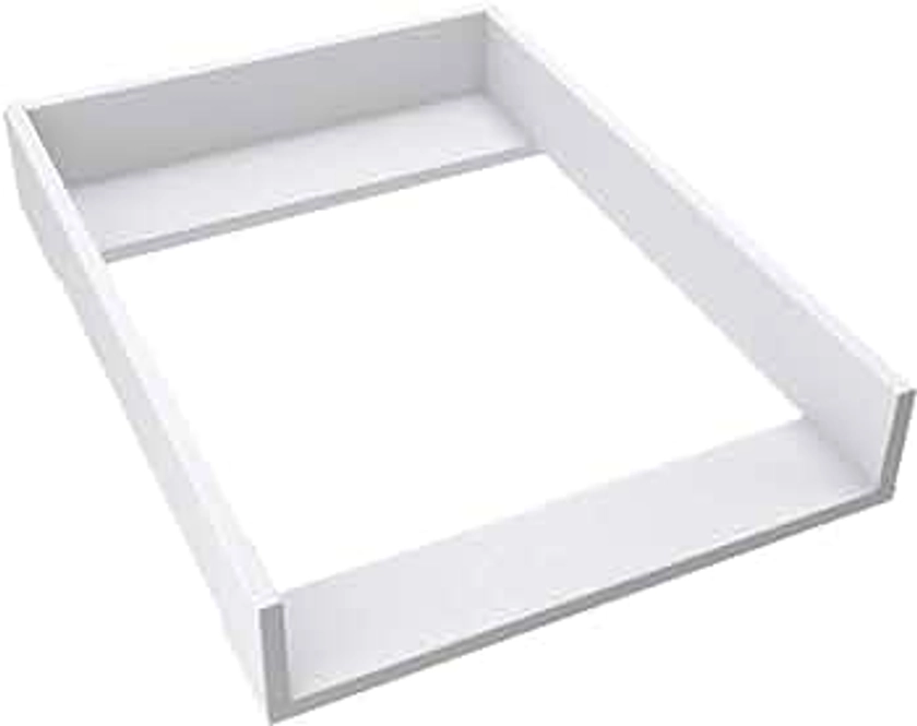 regalik Plan à langer pour Hemnes 500 IKEA 72 cm x 50 cm – Table à langer amovible pour commode en blanc – Finition avec matériau ABS 1 mm