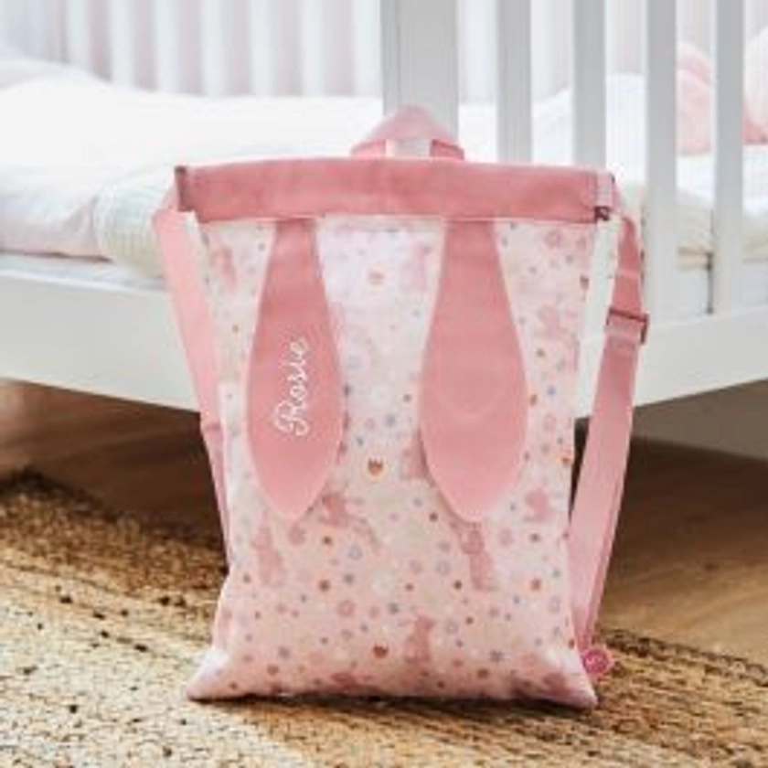 Personalised Pink Bunny Drawstring Bag