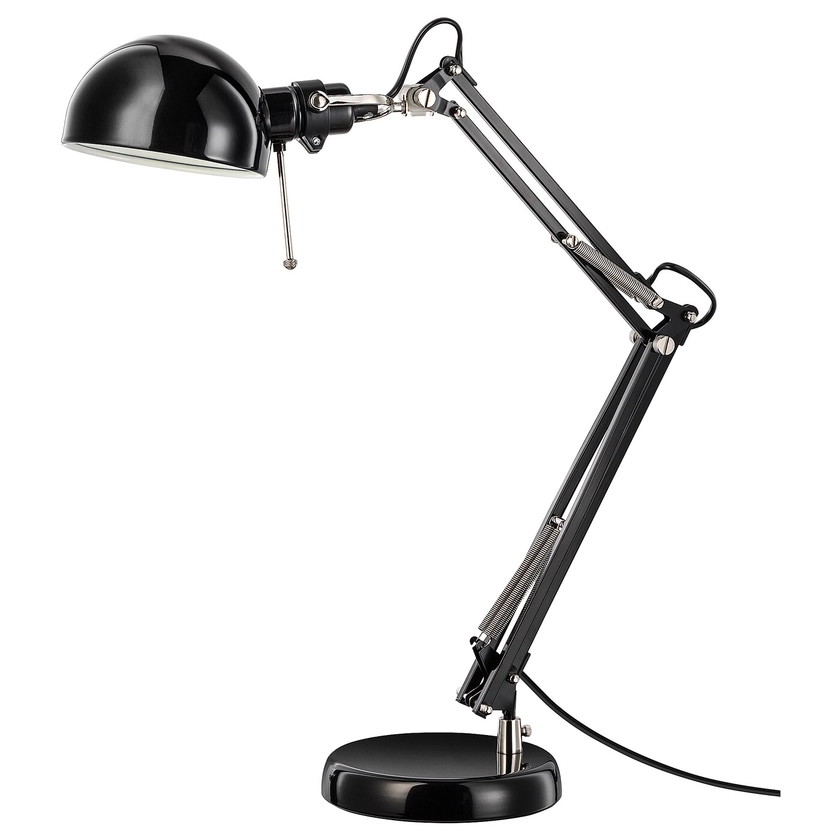 FORSÅ Lampe de bureau, noir - IKEA Belgique