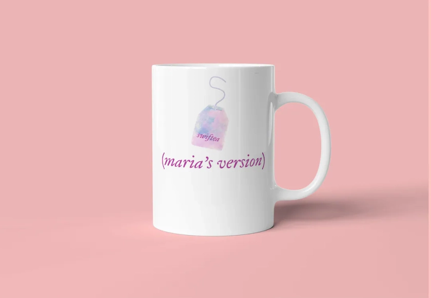 Personalised Version Name Mug | Custom Name Mug | Subtle Merch Coffee Mug | Swiftea Custom Name | coffee cup, gift for her