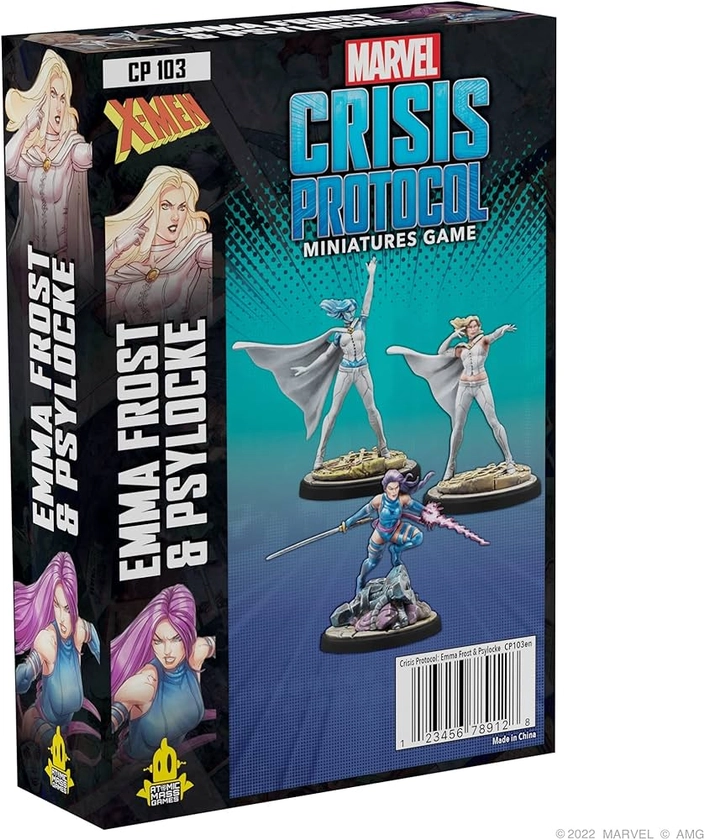 Atomic Mass Games | Marvel Crisis Protocol: Emma Frost & Psylocke | Miniatures Card Game | Ages 14+ | 2 Players | 90 Minutes Playing Time