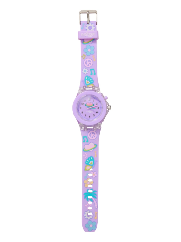 All Stars Light Up Watch Lilac - Smiggle Online