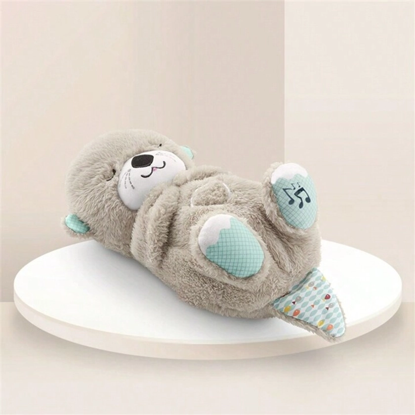 1pc, Breathing Teddy Bear Plush Toy, Cartoon Breathing Bear To Sleep With, 11.8in Cute And Creative Plush Doll, No. 7 Battery Model, Battery Is Not Included In Delivery.,Electric Light-Up Bear Doll, Which Helps Sleep.