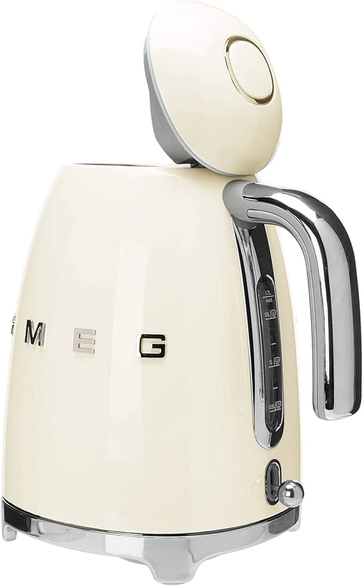 Amazon.com: Chaleira Elétrica Estética Estilo Retrô anos 50 Smeg KLF03CRUS com Logotipo em relevo, Creme : Casa