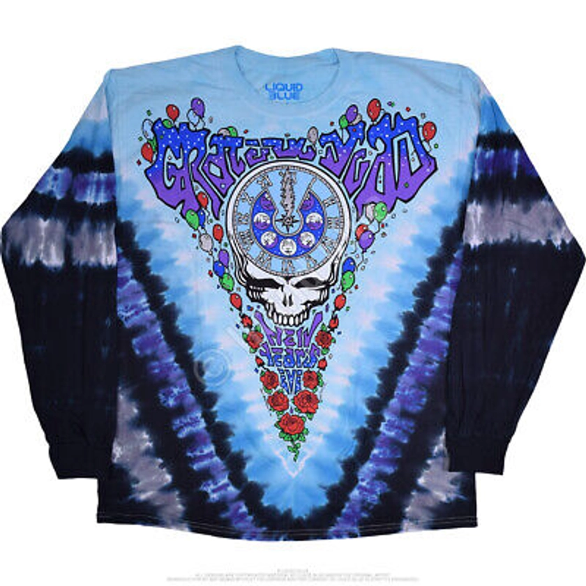 GRATEFUL DEAD-MIDNIGHT HOUR-TIE DYE LONG SLEEVE-2 SIDED T-SHIRT M-L-XL-2X Garcia | eBay