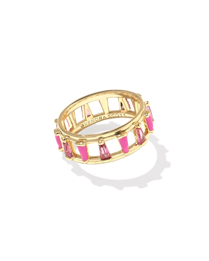 Kelsey Gold Band Ring in Pink Mix | Kendra Scott