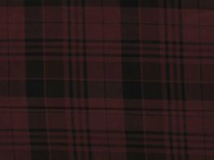 Tartan Printed Cotton Twill, Red